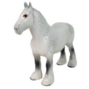 Beswick Shire Horse Figurine – Gloss Finish, 8.5”